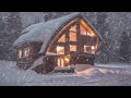 住在暴风雪夜的小木屋，呼啸的风雪，在这里放松睡眠吧！