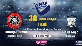 30.11.19. УМХЛ U-16. Галицькі Леви - Білий Барс. 8-1.