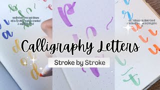 How To: Calligraphy Alphabet for Beginners | The Entire Alphabet Stroke-by-Stroke!