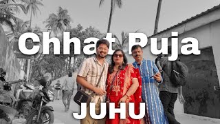 Chhat Puja at JUHU BEACH 🪔 | Shreyash Sharma