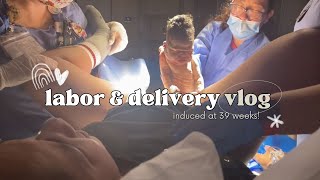 LABOR AND DELIVERY VLOG | BIRTH VLOG | Induced at 39 Weeks + Epidural (RAW \u0026 REAL) *Rainbow Baby*