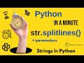 str.splitlines([keepends]) - Split Python Strings at Line Breaks