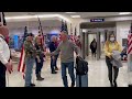 operation handshake west michigan veterans groups welcome veterans home at grand rapids airport