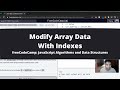 Modify Array Data With Indexes (Basic JavaScript) freeCodeCamp tutorial