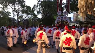 令和4年9月24日　戸畑祇園大山笠　飛幡八幡宮祇園大祭中日　東大山笠　幟山笠の宮入りです！