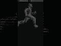 Running man ASCII art animation #artificialintelligence #ai #machinelearning #aiart