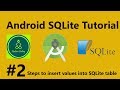 Android SQLite Tutorial, #2 Steps to insert values in table and show it.