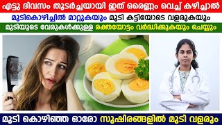 മുടികൊഴിച്ചിൽ മാറും മുടി കട്ടിയോടെ വളരുകയും ചെയ്യും എട്ടു ദിവസം തുടർച്ചയായി ഇത് ഒരണ്ണം കഴിച്ചാൽ