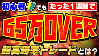 初心者が1週間で利益65万円オーバーした超高勝率トレード手法！