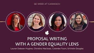 Proposal Writing With A Gender Equality Lens