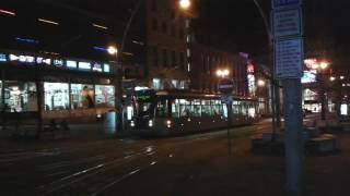 [MHD Liberec] Večerní odjezd tramvaje Pragoimex EVO 2 z terminálu Fügnerova