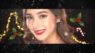 【クリスマスメイク】Christmas Makeup ツヤ肌❤️赤リップメイク！