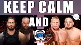 Lesnar - Strowman - Reigns-  & -Joe ,  4 man Face Off - WrestleShade Monday Night Raw WWE 😜💪🏾