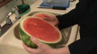 Watermelon - blind fruit cutting help