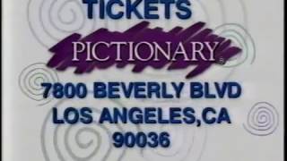 Pictionary ticket plug, 1997