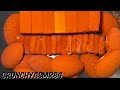 7 Dyed Orange Blocks with Dino Eggs & Bars Crush | Oddly Satisfying | ASMR | Sleep Aid