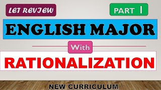 English Major With Rationalization | LET Reviewer | Pabaon Part 1