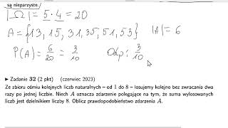 Prawdopodobieństwo klasyczne w zadaniach maturalnych
