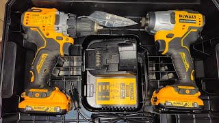 Dewalt DCK2110L2T Brushless: Drill Driver DCD701 \u0026 Impact Driver DCF801 - Unboxing