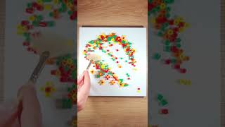 This simple beads video looks AWESOME IN REVERSE!!!! 💛🧡💚❤️️