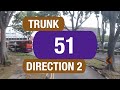 SBS Transit Trunk 51 (Direction 2) | Bus Service Route Visual