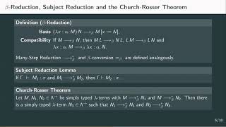 Properties of the Simply Typed Lambda Calculus (2.2)