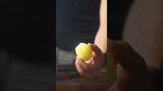 flakey salt guy cuts a lemon