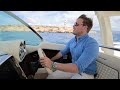 new chris craft launch 35gt £399 000 power boat tour and sea trial cruising the sea in mallorca