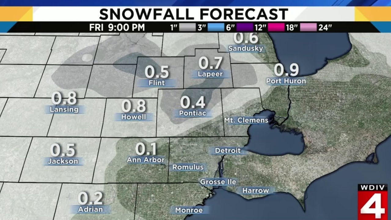 Snow Expected Friday, Nov. 8, 2018 In Metro Detroit - YouTube