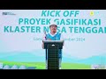 kick of proyek gasifikasi klaster nusa tenggara