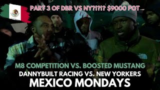 **MUST WATCH** BOOSTED MUSTANG VS M8 COMPETITION! $9000 POT! DBR VS NY PART 3! #racing #bmw #mustang