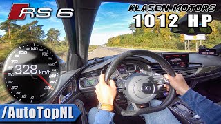 1012HP AUDI RS6 on AUTOBAHN 328km/h NO SPEED LIMIT by AutoTopNL