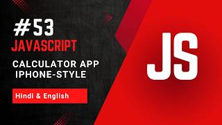 Calculator App in JavaScript | Build iPhone Style Calculator Using HTML CSS JavaScript