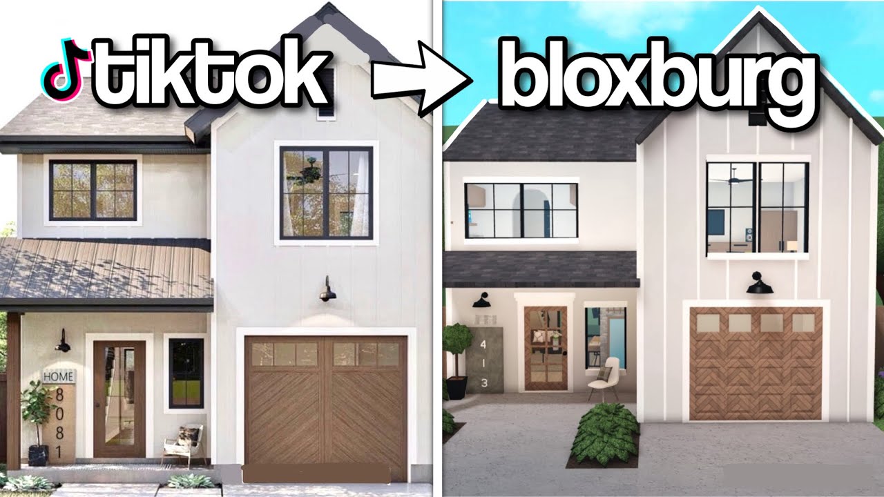 TIKTOK BUILDS MY BLOXBURG HOUSE - YouTube