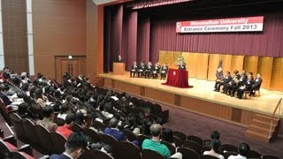 多くの留学生が入学　2013年度　立命館大学秋季入学式