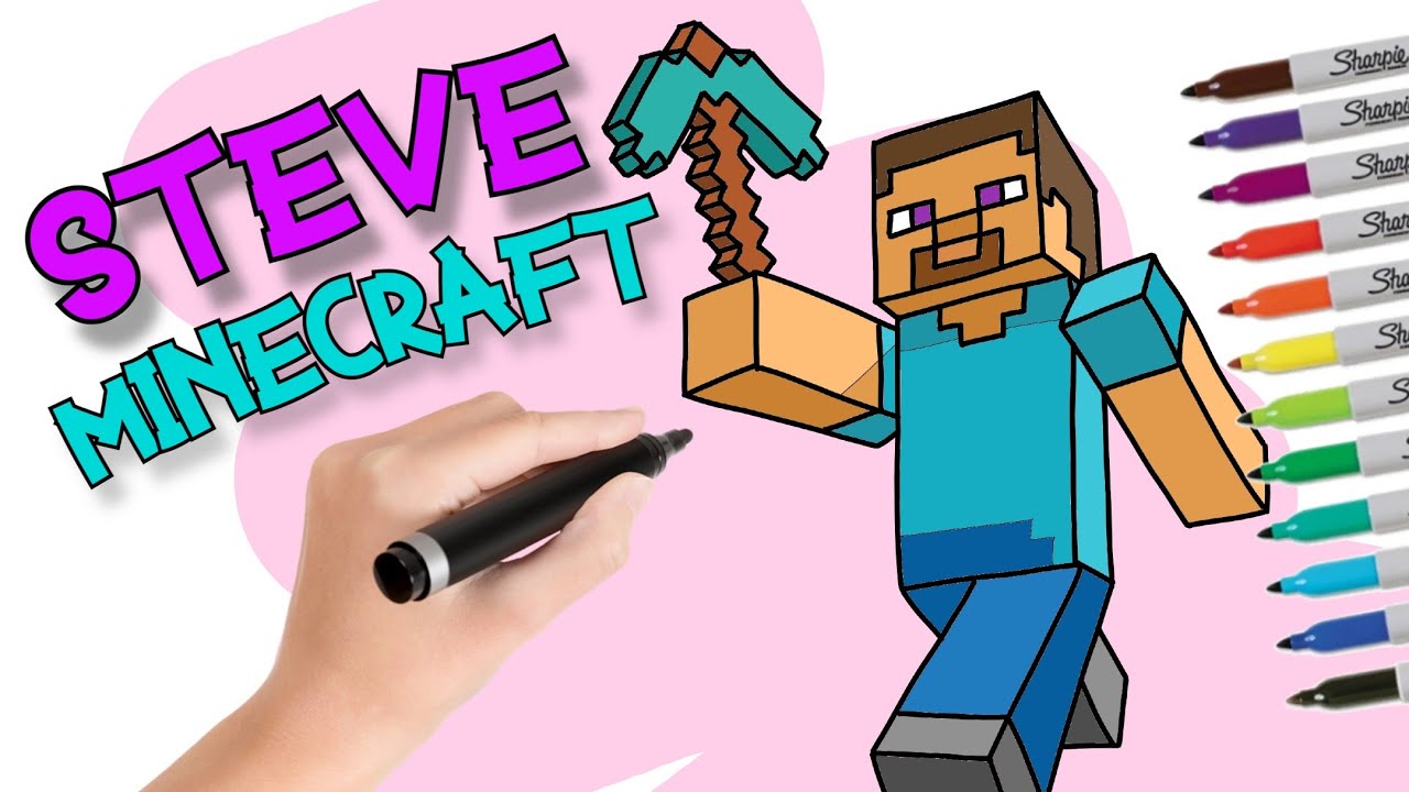 How To Draw Steve From Minecraft Easy Step By Step How To Draw