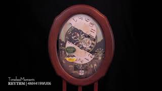 RHYTHM Joyful Timecracker Oak Clock - 4MH419WU06 （リズムスモールワールドからくり時計）