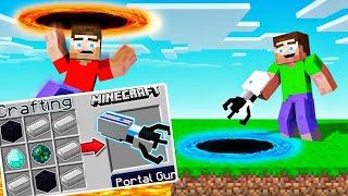 Minecraft Hidden Portal Gun | Portal Gun FoxinGaming x Mythpat