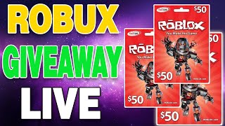 FREE ROBLOX GIFT CARD CODES / ROBUX GIVEAWAY LIVE