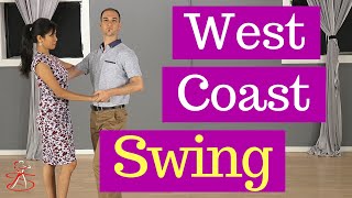 West Coast Swing Basic Steps (Starter Step \u0026 Left Side Pass)