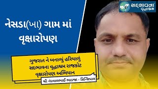 શ્રી નંદલાલભાઈ ભાડજા દ્વારા નેસડા(ખા) ગામમાં વૃક્ષારોપણ : મો. 99258 71322