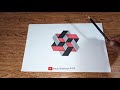 how to draw 3d geometric patterns step by step simple drawing tutorial