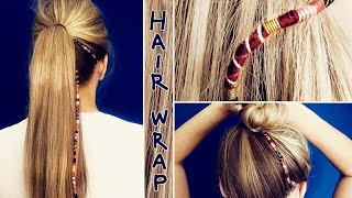 HAIR WRAP ( SAÇ İPİ ) YAPIMI | Pratik ve Güzel Saç Aksesuarı DIY