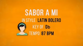 Sabor A Mi - Los Panchos - Karaoke Female Backing Track