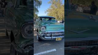 Cruising in a 1957 Chevy Bel Air Lowrider