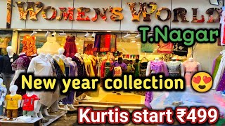 T.nagar shopping 😍 Women's World💥 latest trending kurtis|saree|kids collection ✨