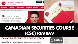 Canadian Securities Course (CSC) Review