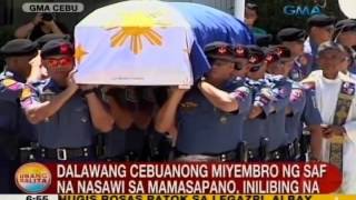 UB: Dalawang Cebuanong miyembro ng SAF na nasawi sa Mamasapano, inilibing na