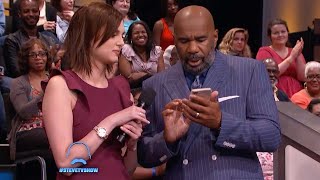 Steve Harvey Text Messages A Shady Player - ON LIVE TV!