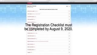 How to complete the Registration Checklist